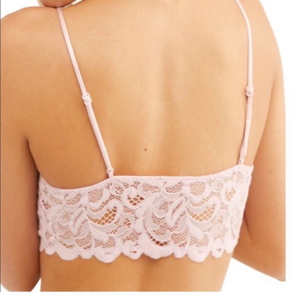 NEW Free People Reese Lace Powder Pink Bralette - Picture 2 of 4